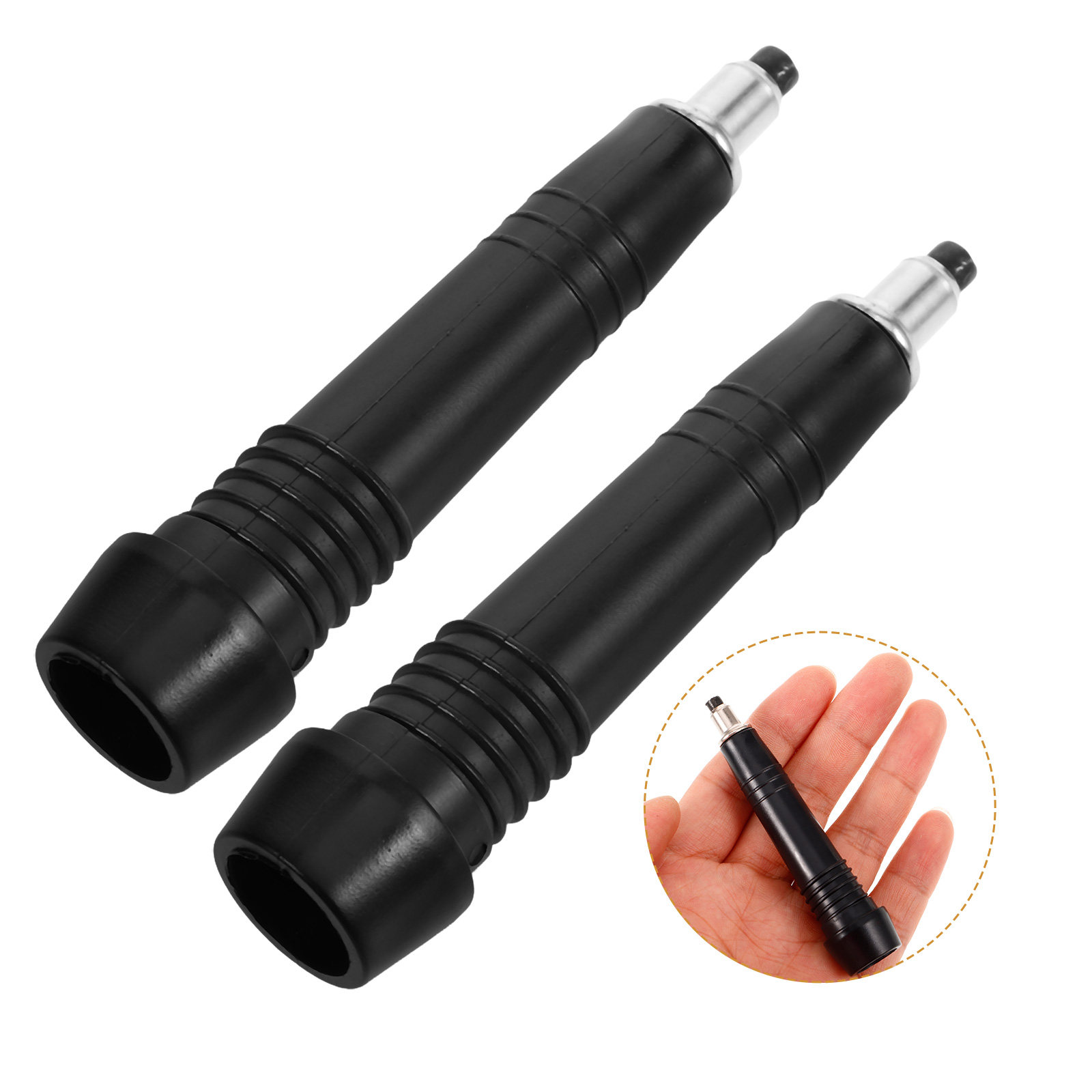 Outdoor Adventure Walks - 2個入り 頑丈なスチール製トレッキングポールチップ 簡単装着 ぴったりフィット 交換用ハイキングスティックチップ ウォーキングケーン