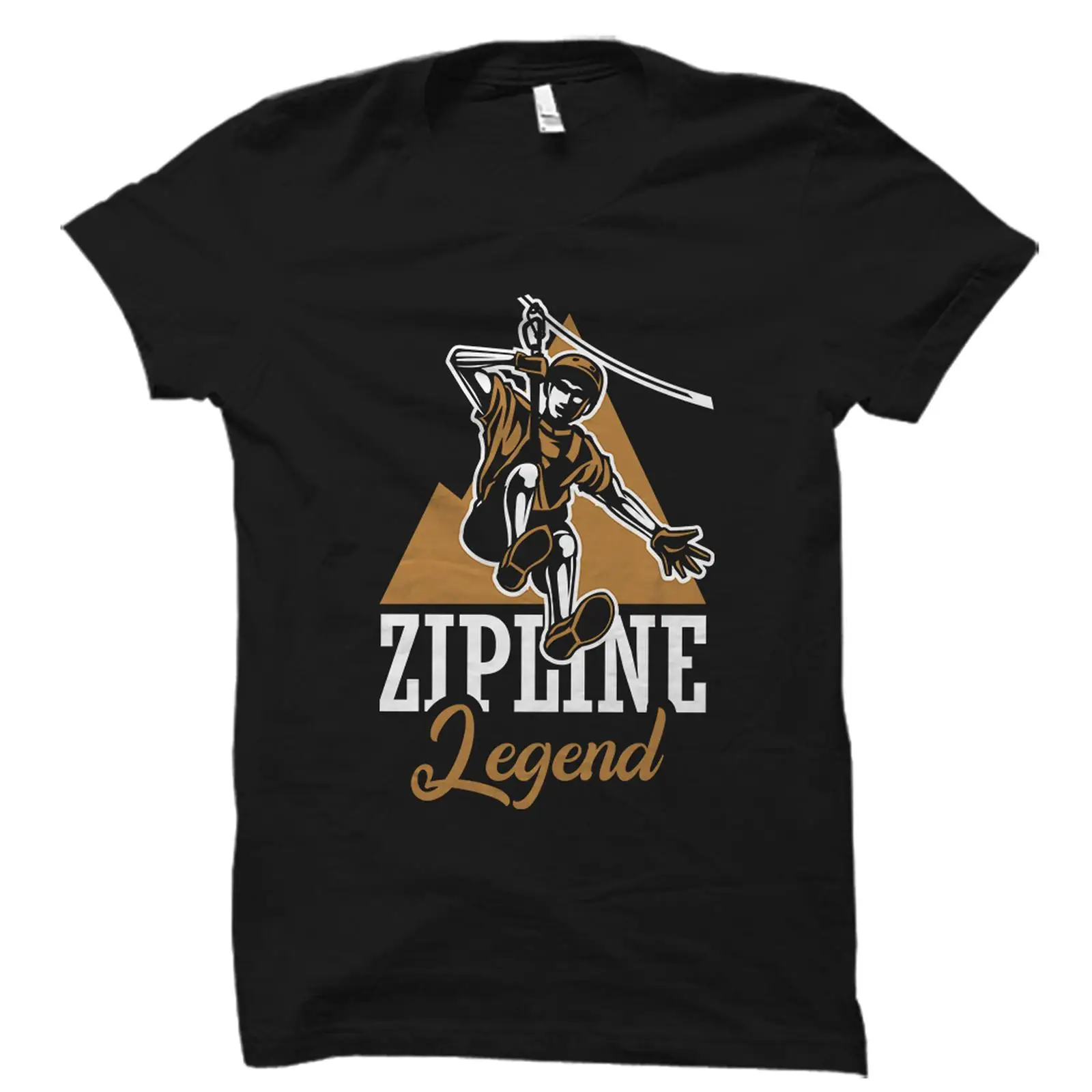 Outdoor Adventure Ziplines & Waterfall Puerto Vallarta - ジップライン・レジェンドTシャツ 面白いジップラインデザイン アウトドアアドベンチャー愛好家向け カジュアルヴィンテージウォッシュ加工 多用途デザイナーウェア ストレッチ素材