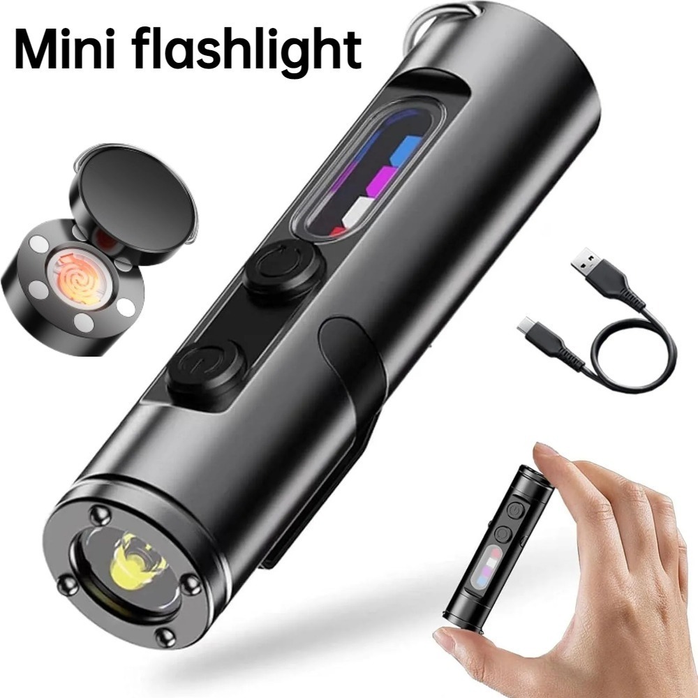 ミニ屋外懐中電灯タイプ C 充電式 LED 磁気トーチ ハッ - Outdoor Adventure Trips のレビューと価格