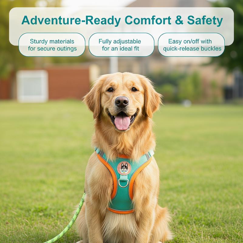 軽量調節可能犬用ハーネスリードセット 反射ベスト 小型犬・中 - Outdoor Adventure Walks のレビューと価格