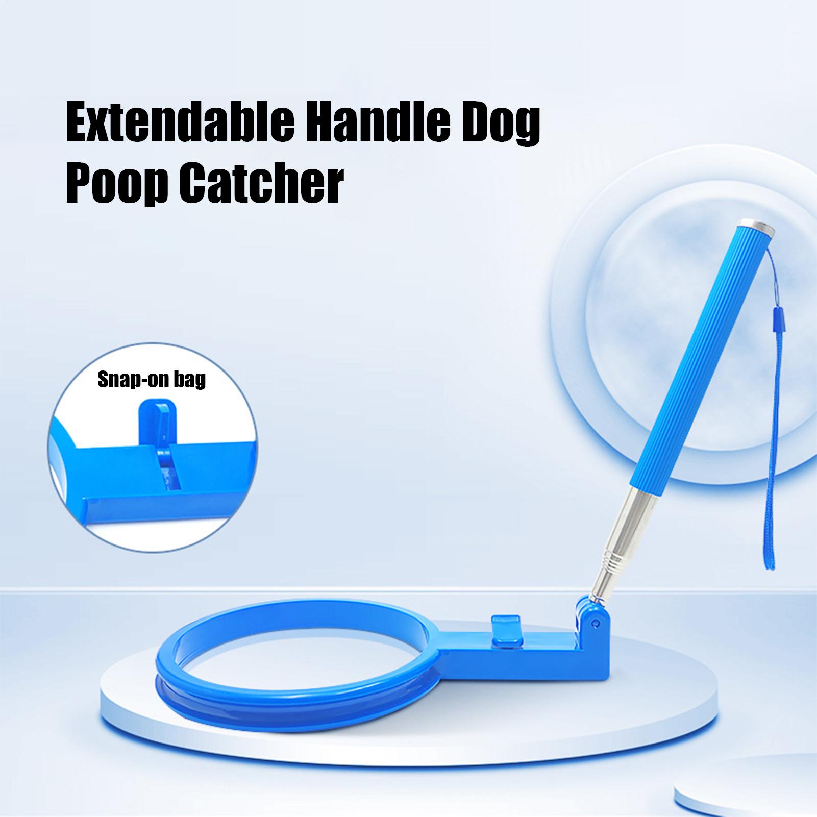 犬の糞キャッチャー 拡張可能なハンドル 曲がらないペットの排 - Outdoor Adventure Walks のレビューと価格