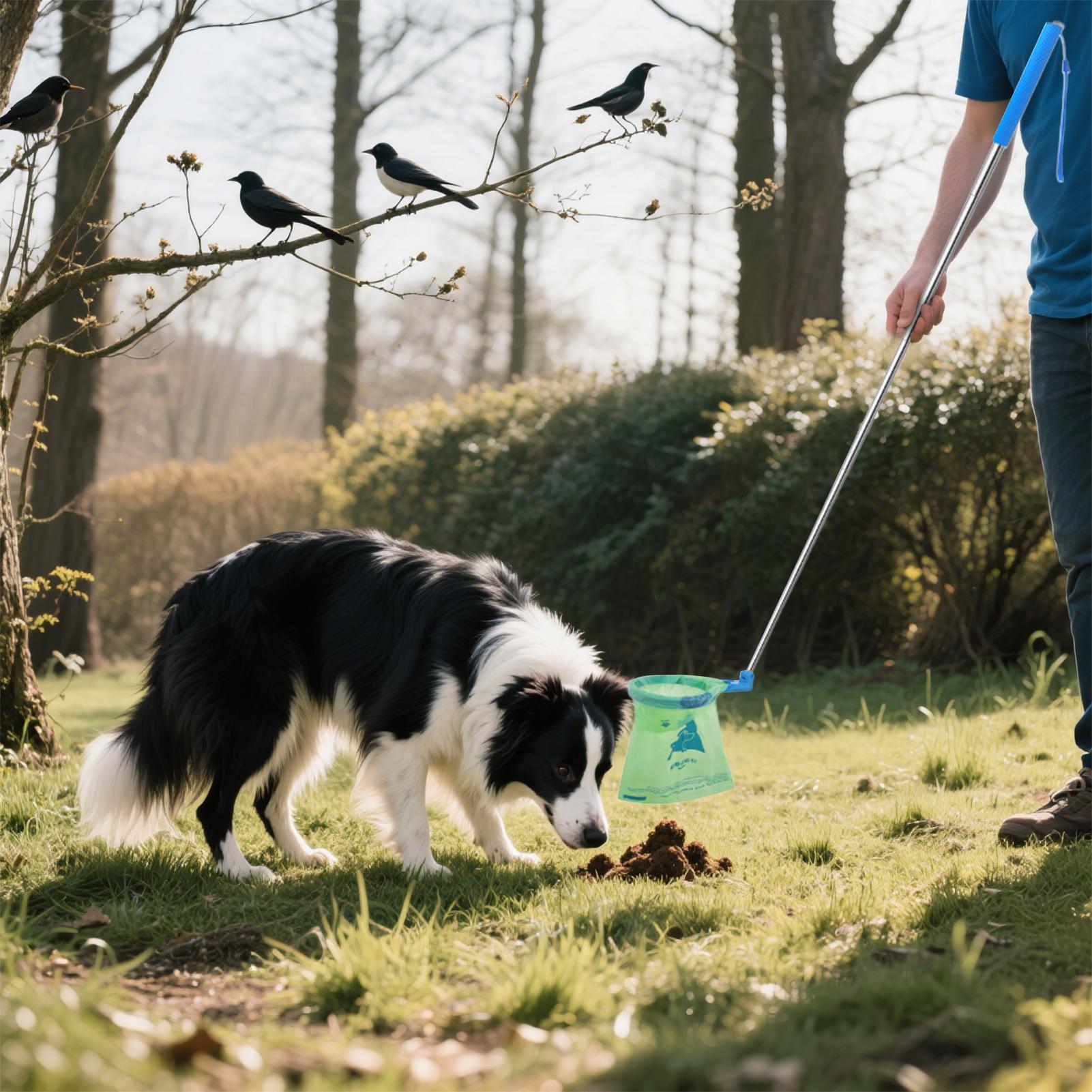 伸縮式ハンドル付きの犬用うんち収集器。折りたたみ式で、屋外で - Outdoor Adventure Walks のレビューと価格