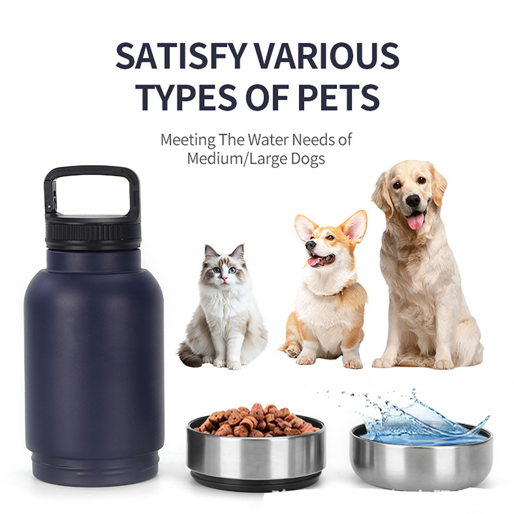メタル製3in1犬用トラベルウォーターボトル、アウトドアアド - Outdoor Adventure Walks のレビューと価格